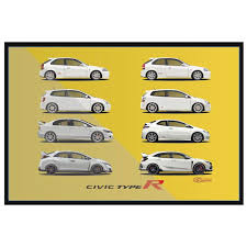 Civic Type R White With Yellow Ek9 Ep3 Fn2 Fd2 Fk2 Fk8 J7artwork Honda Civic Type R Civic R White