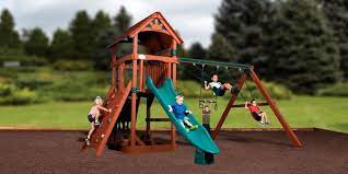 The adventure treehouse junior space saver is one of our best starter swing sets and should your backyard or kids ever grow and want even more variety, easily add a picnic table or. Backyard Adventures Adventure Treehouse Junior 2 Playset American Eagle Fireplace And Playsets