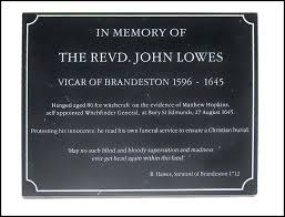 Reverand John Lowes Vicar Of Brandeston From 1596 1645 Hanged By Protestant Extremists Aged 80 Protesting His Innocence Witchcraft Hanging Funeral Services