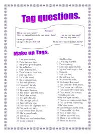 tag questions english esl worksheets for distance learning and physical classrooms