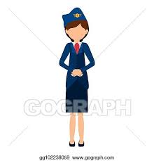 Flight attendant collection of 23 free cliparts and images with a transparent background. Vector Illustration Silhouette Front Flight Attendant In Outfit Stock Clip Art Gg102238059 Gograph