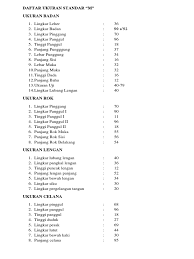 Maybe you would like to learn more about one of these? Daftar Ukuran Standar