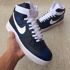 Air Force 1 High Galaxy Custom Angelusshoepolish Angelusdirect Customizerdepot Galaxay Airforce1 Nike Air Force Sneaker High Top Shoes Air Force Ones