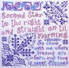 My cross stitch patterns shares a disney alphabet pattern for free. Second Star Cross Stitch Pattern By Tempting Tangles Designs
