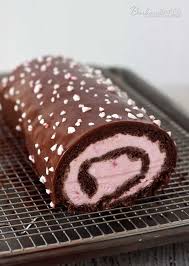 Chocolate Peppermint Ice Cream Cake Roll Recipe Ice Cream Cake Roll Christmas Ice Cream Desserts Cake Roll