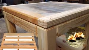 Table basse de salon 'rafa' en bois massif et métal (beige). Fabrication Table Basse Bois De Palette Youtube