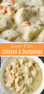 Easy Chicken And Dumplings With Biscuits Is A Simple Weeknight Dinne Comfort Food Recipes Dinners Recipes Using Rotisserie Chicken Creamy Chicken And Dumplings