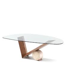 Somette constance dining table with clear glass finish. Valentino Glass Dining Table With Marble Base Structure Glassdomain