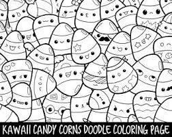 Coloring for kids with images of different tasty things like chocolate, ice cream, cotton candies, cupcakes and other. Awesome Kawaii Sweets Coloring Pages Sugar And Spice