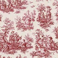 Waverly Country Life Garnet Red Toile Home Decorating Fabric Toile Wallpaper Red Toile Toile De Jouy Remnant of raspberry red on dark cream cotton french toile de jouy fabric. pinterest