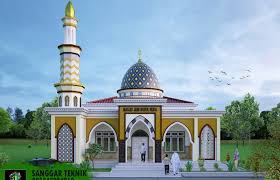 Masjid ukuran 11 x 11 teras depan 3 m dengan 2 pintu utama home. Gambar Masjid Modern 10 X 10 Meter Teras 2 Meter Sanggar Teknik