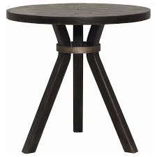 The biggest advantage of a pedestal table is the seating gained the second pro of a pedestal table is that the base is more luxurious than the legs on a harvest table. Bassett Woodridge Transitional Round Drink Table Wayside Furniture End Tables