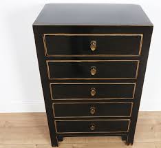 Dresser Black Natural Wood Edges Glossy Lacquered 5 Drawers Yajutang Mobel Gmbh Staying stylish and keeping everything organized, neat and clean has never been easier!