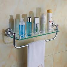 There are so many options for shelving that you will easily find one that works for you, whether it's setting a couple of shelves high up or using those small. Bathroom Shower Glass Shelf Corner Rectangle Rack Towel Rail Organizer Holder Bath Home Garden