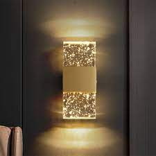 Clear Cuboid Flush Mount Contemporary Bubble Acrylic Led Sleeping Room Wall Light Fixture Wall Lamps Sconces Wall Lights Sconce Lamp Wall Light Fixtures