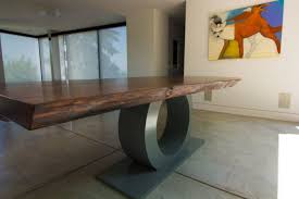 It has a dark rich colour with striking contrasting sap wood and is a timeless addition to any home. Natural Live Edge Dining Tables Custom Made By Hammer Hand