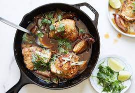 Harissa Chicken Thighs With Shallots Recipe Nyt Cooking