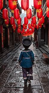 Streets Of Fenghuang China Fotograf Sanat Resim
