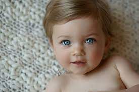 This dark brown hair with blue eyes is a great combination on deep brunette that is either short, medium, or long. Bright Eyes Blonde Baby Boy Baby Girl Blue Eyes Blonde Baby Girl