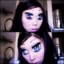 Anime Eyes With Mac Makeup Freaky But Interesting To Watch On Youtube Halloween Eye Makeup Anime Makeup Makeup