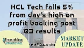 Shares Of Hcl Technologies Declined 5 Per Cent To Rs 586 From Its Early Morning High On Profit Booking The Stock Of The Country S Hcl Technologies Intraday Trading Research
