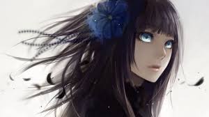 Look around, and you are bound to find plenty of blue objects. Female Blue Eyes Curly Brown Hair Anime Girl Novocom Top