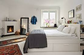 Ikea Brimnes Bed With Storage Another Ikea Favorite From The Blog Simple Details Small Bedroom Remodel Small Bedroom Designs Scandinavian Design Bedroom