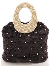 Pearl Handle Crochet Bag Clutchespearlsgif Orme Cantalar Boncuklu Cantalar Tig Isi Canta