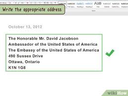How To Address A Letter To An Embassy 13 Steps With Pictures