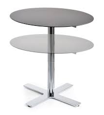 Amazingly i hadn't seen this before. Round Table With Chromed Metal Frame Laminate Top Table With Variable Height Idfdesign