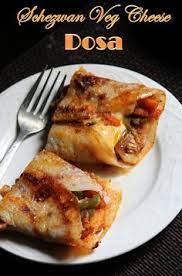 Schezwan Vegetable Cheese Dosa Recipe Schezwan Veg Dosa Recipe Yummy Tummy Dosa Recipe Indian Snack Recipes Veg Snacks