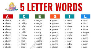 With our extensive list of 7 letter s, your game of scrabble or words with friends will become a joy. 5 Letter Words List Of 2400 Words That Have 5 Letters In English Esl Forums