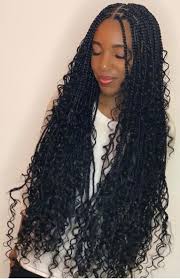 Black And Burgundy Bohemian Box Braids 40 Bohemian Box Braids Protective Hairstyles Ideas Girls Hairstyles Braids Braids With Curls Box Braids Styling
