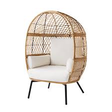 Better Homes And Gardens Ventura Boho Stationary Wicker Egg Chair Walmart Com Egg Chair Better Homes Patio Chairs