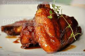 Alitas De Pollo En Salsa Teriyaki A La Naranja Y Limon Pollo En Salsa Teriyaki Pollo En Salsa Alitas De Pollo