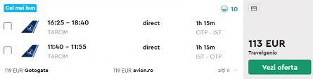 Promotie Tarom Zboruri De La 113 Euro Dus Intors Travelator