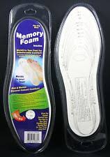 2 Memory Foam Shoe Insoles Unisex Insert Comfort Pads Foot Cushion Size Chart