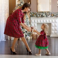 Red Plaid Christmas Matching Dresses Mommy And Me Outfits Etsy Mother Daughter Dresses Matching Matching Dresses Plaid Christmas Dress