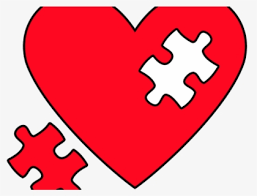 Heart shaped puzzle vector graphic template illustration isolated on white background. Puzzle Piece Heart Svg Free Transparent Clipart Clipartkey