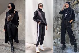 Jika digunakan dengan benar, warna hitam dapat membuatmu terlihat elegan dan berkelas. 10 Ide Mix And Match Style Hijab Serba Hitam Minimalis Nan Modis
