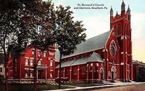 Early Bradford Pa St Bernards Church Convent Old Pc Vintage Antique Postcard Antique Postcard St Bernard Convent