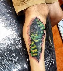 Tattoos of the hulk, tattoo flash the hulk. Ubliches Im Oldschool Stil Gefarbter Unter Der Haut Hulk Tattoo Am Bein Tattooimages Biz