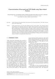 Pdf Characterization Of Encrypted And Vpn Traffic Using Time Related Features