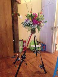This Is A Memorial Flower Arrangement That I Made For My Fisherman Brother In Law For Hi Funeral Flower Arrangements Funeral Floral Arrangements Funeral Floral