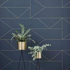 Silver and navy are a match made in heaven in this effortlessly chic design. Navy Silver Geometric 740x740 Wallpaper Teahub Io
