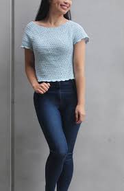 Shop the latest floral crochet shirt deals on aliexpress. Crochet Scallop Tee Free Pattern Vide Tutorial For The Frills