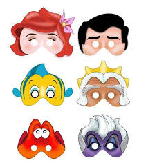 Your kids will have lots of fun colouring these lovely mermen and mermaid pictures in. Printable Mermaid Masks Instant Download Pdf File Ariel Eric Flounder Triton Sebastian Ursula V Ariel Birthday Party Mermaid Birthday Party Ariel Party