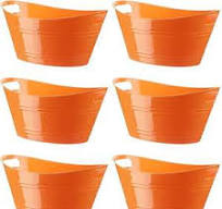 Plastic Ice Bucket with Handles - 3L Round Party Cooler
