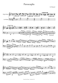 Passacaglia G F Handel Sheet Music Download Free In Pdf Or Midi Musescore Com In 2020 Handel Download Free Music Sheet Music