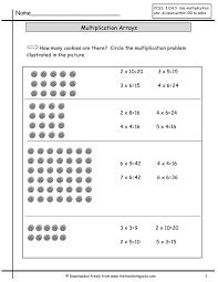 Multiplication Array Worksheets From The Teacher S Guide Array Worksheets Multiplication Arrays Math Worksheets